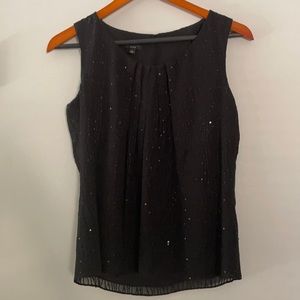 Talbots Black Sequin Tank Top